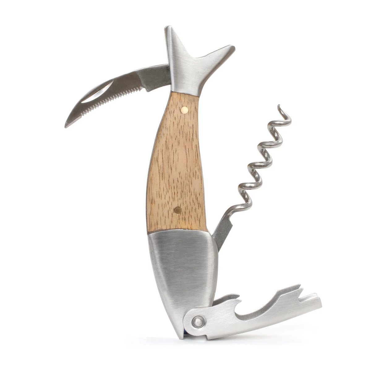 Light Wood Fish Corkscrew