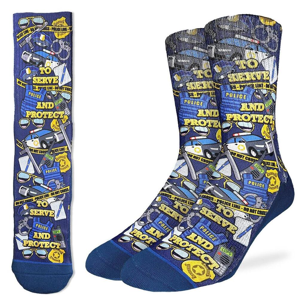 Men&#39;s Police, To Serve and Protect Socks