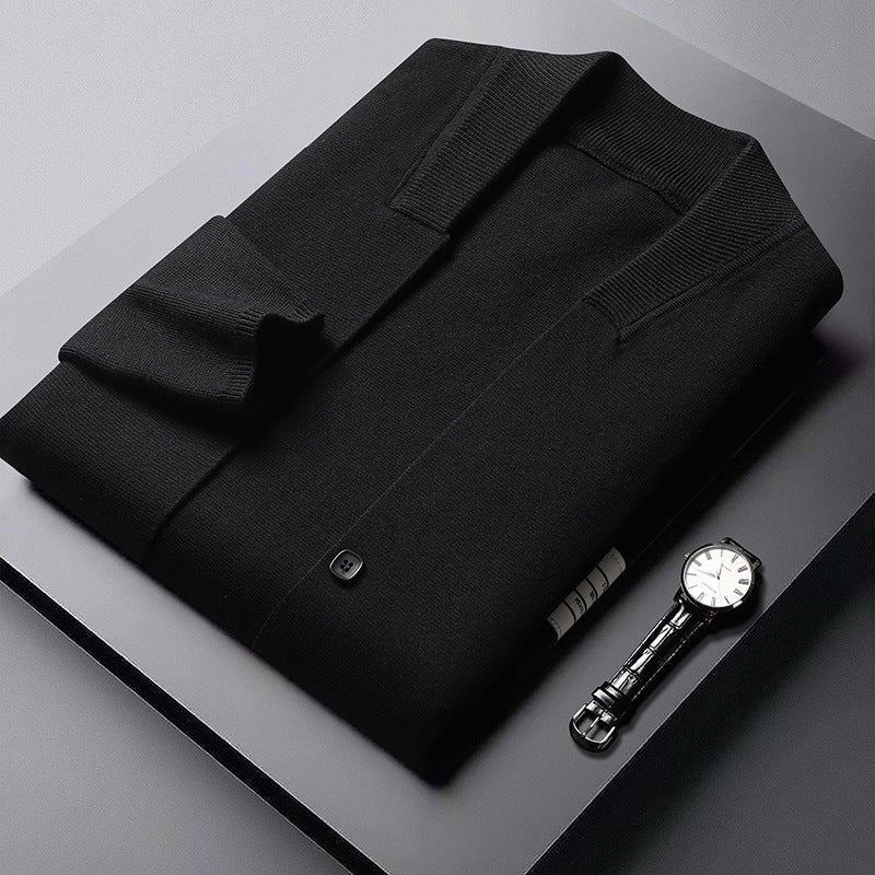 Fashion Cardigan Long Sleeve Sweater Men&#39;s Knitwear