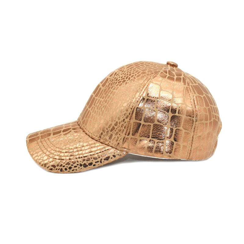 Imitation Crocodile Leather Baseball Cap European And American Fashion &amp; Trend Men And Women