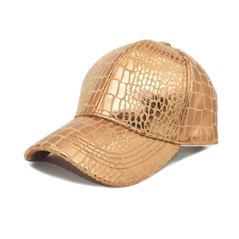 Imitation Crocodile Leather Baseball Cap European And American Fashion &amp; Trend Men And Women