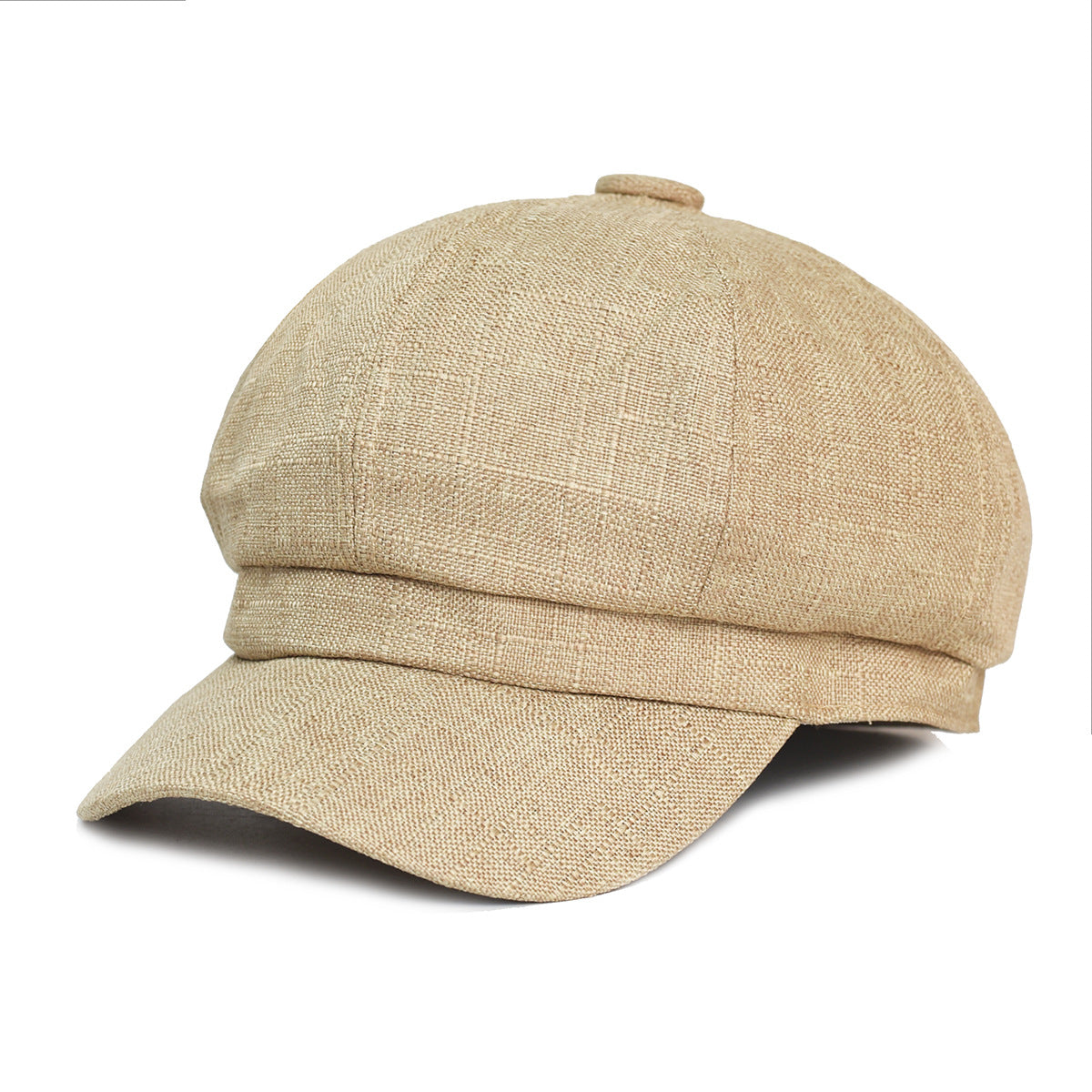 Thin Cotton And Linen Octagonal Cap Korean Style Personalized Solid Color Peaked Cap Beret