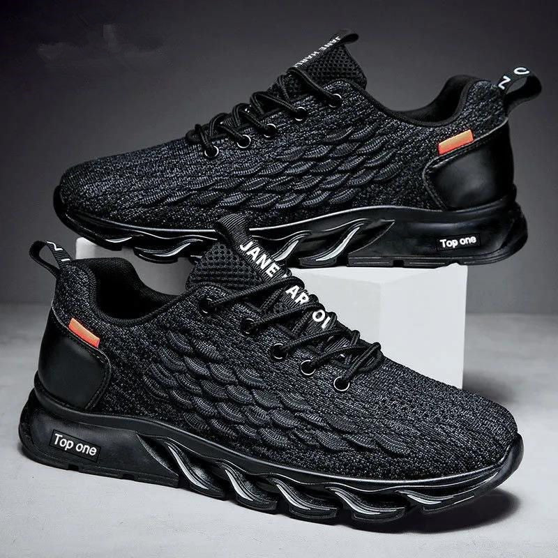 Season Air Cushion Sneaker Fly-kit Mesh Casual Shoes Breathable Versatile Shoes Men&#39;s Running Shoes