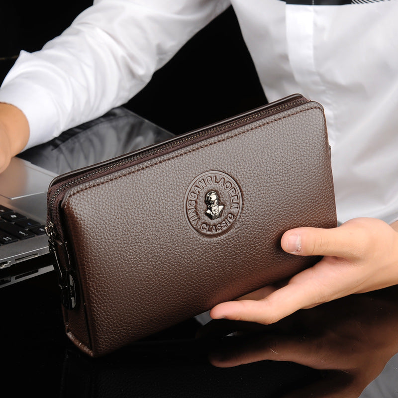Men&#39;s Business Casual Clutch New Soft Leather Clutch
