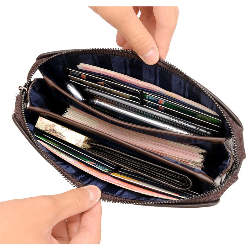 Men&#39;s Business Casual Clutch New Soft Leather Clutch