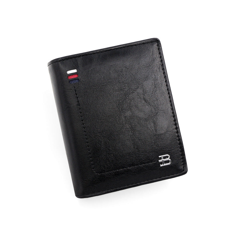 Men&#39;s Wallet Zipper Hasp Short B Word