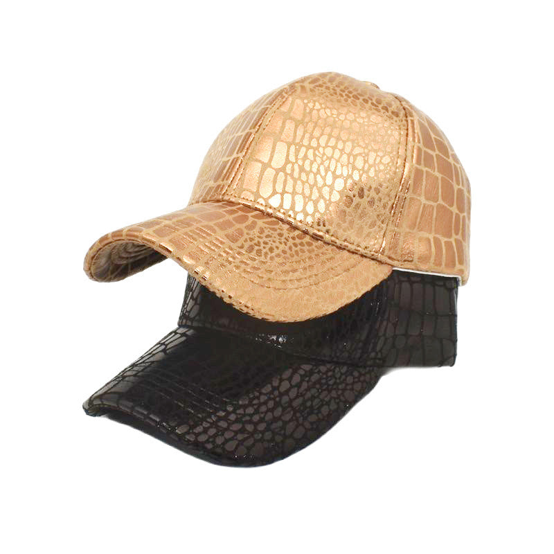 Imitation Crocodile Leather Baseball Cap European And American Fashion &amp; Trend Men And Women