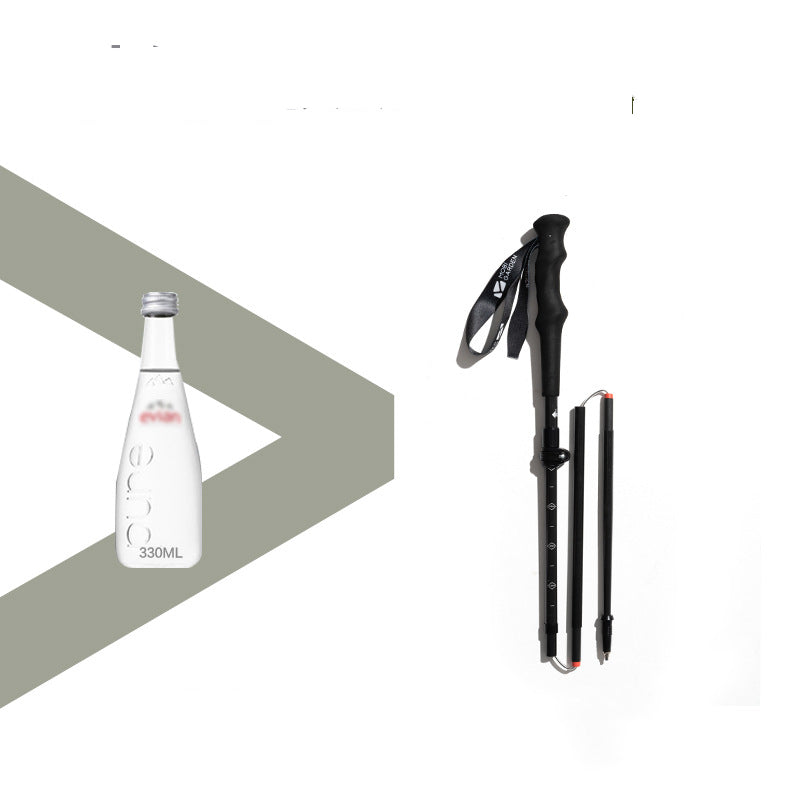 Carbon Fiber Straight Grip Travel Mountain Climbing Stick