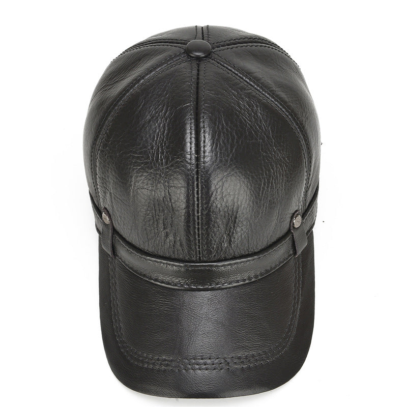 Men&#39;s Head Layer Cowhide Adjustable Hat
