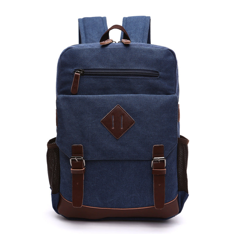 Men&#39;s Laptop Backpack Wash Canvas Solid Color