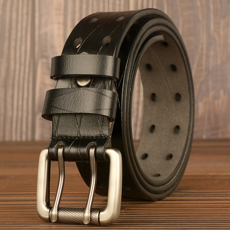 Men&#39;s Double Pin Buckle Casual Belt
