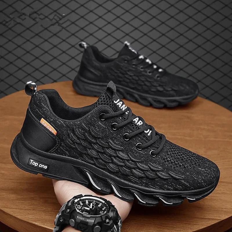 Season Air Cushion Sneaker Fly-kit Mesh Casual Shoes Breathable Versatile Shoes Men&#39;s Running Shoes