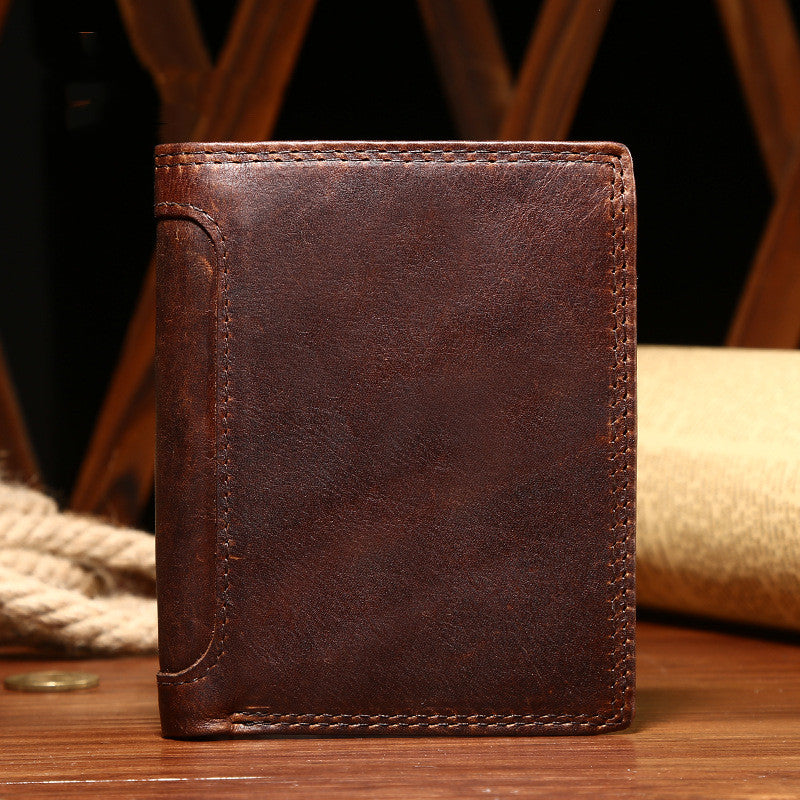 Men&#39;s Business Vintage Leather Wallet