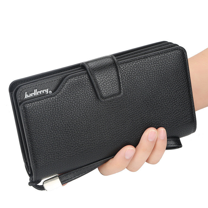 Men&#39;s Long European And American Large-capacity Clutch