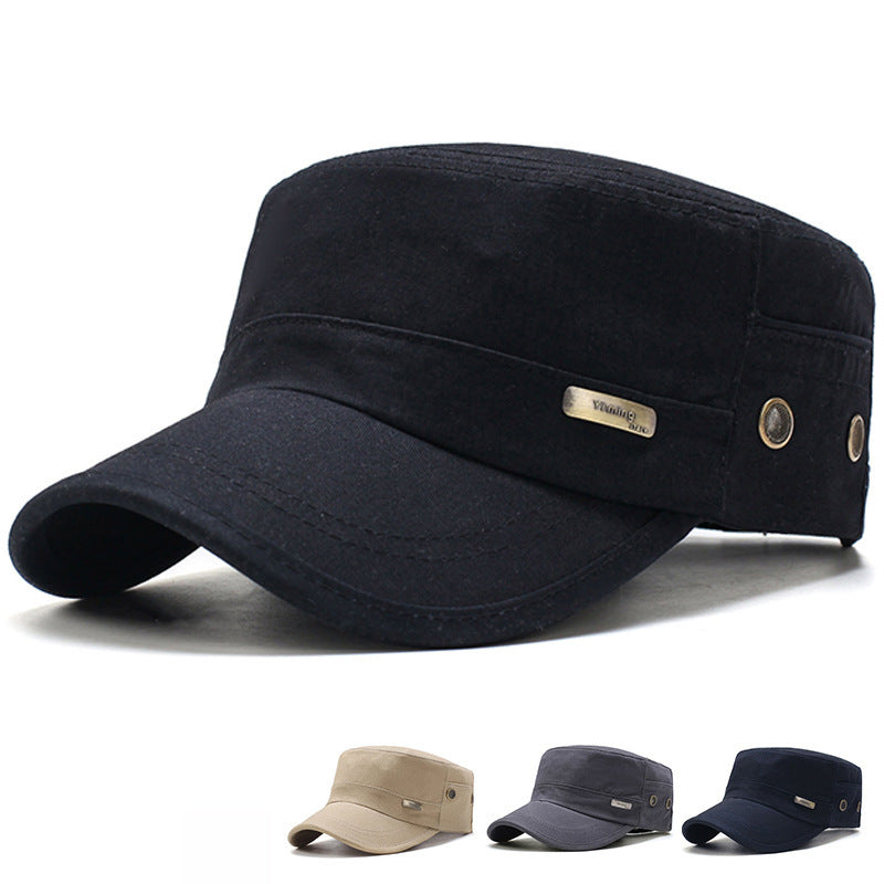 Men&#39;s Outdoor Casual Breathable Flat Top Hat