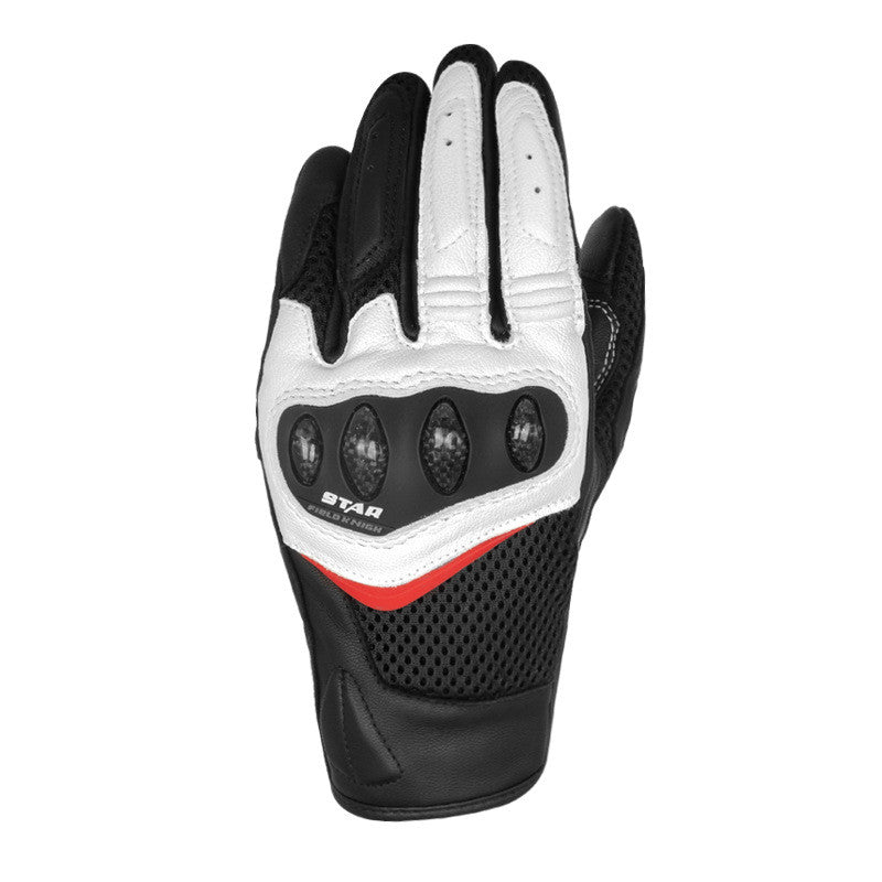 Cycling Carbon Fiber Protective Goatskin Gloves