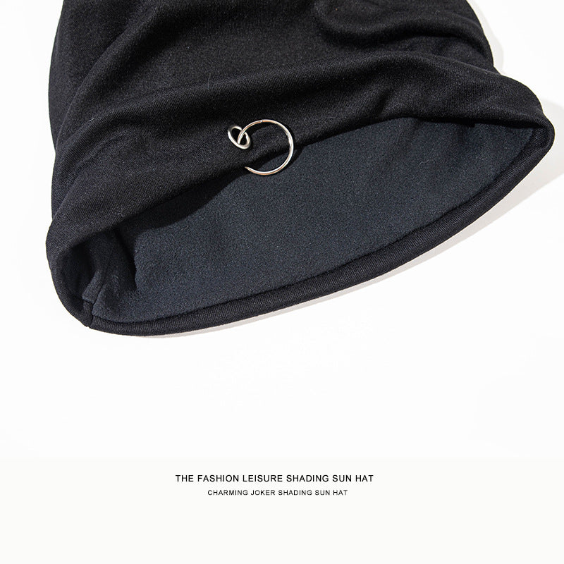 Autumn Men&#39;s And Women&#39;s High Elasticity Iron Hoop Tam-o&#39;-shanter Closed Toe Cover Women&#39;s Korean Style Pile Style Hat For Pregnant Women