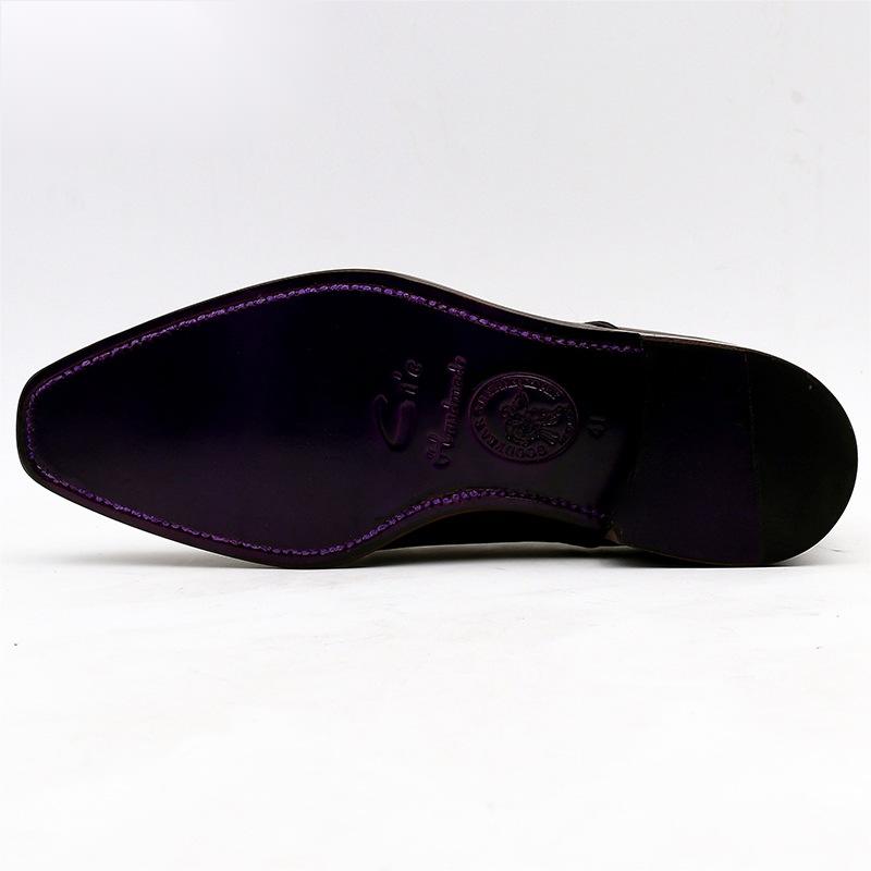 Handmade Men&#39;s Leather Boots With Cowhide Soles