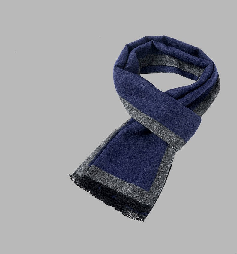 Men&#39;s Fashion Simple Brushed Warm Scarf