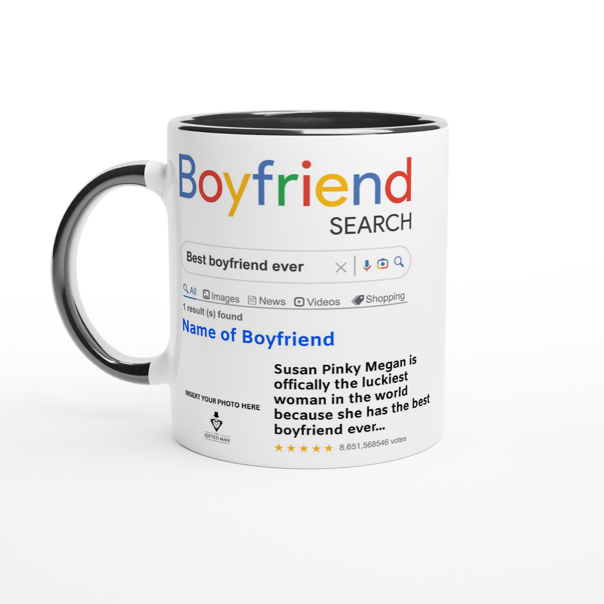 Personalized Google Best Boyfriend Search Mug