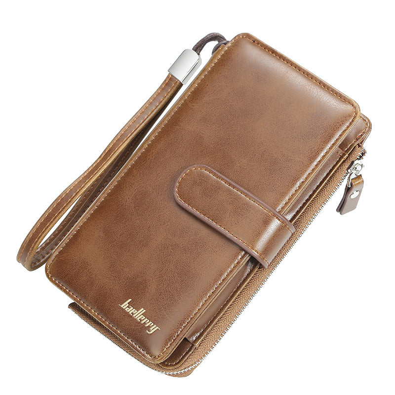 Retro Multifunctional Long Zipper Phone Bag Creative European And American Clutch