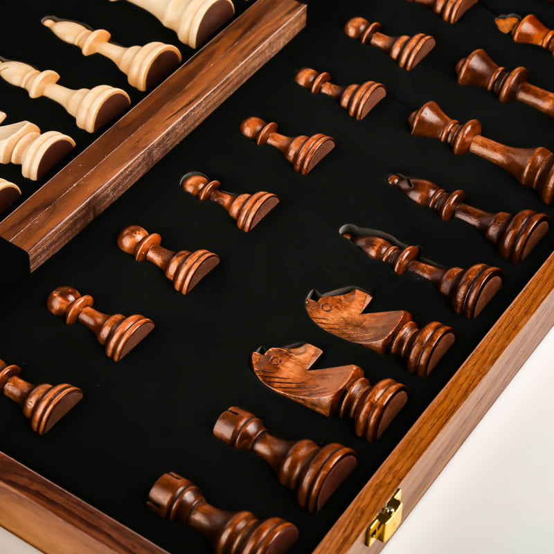 Chess Solid Wood High-end Suit Large Children&#39;s Wooden International Chess