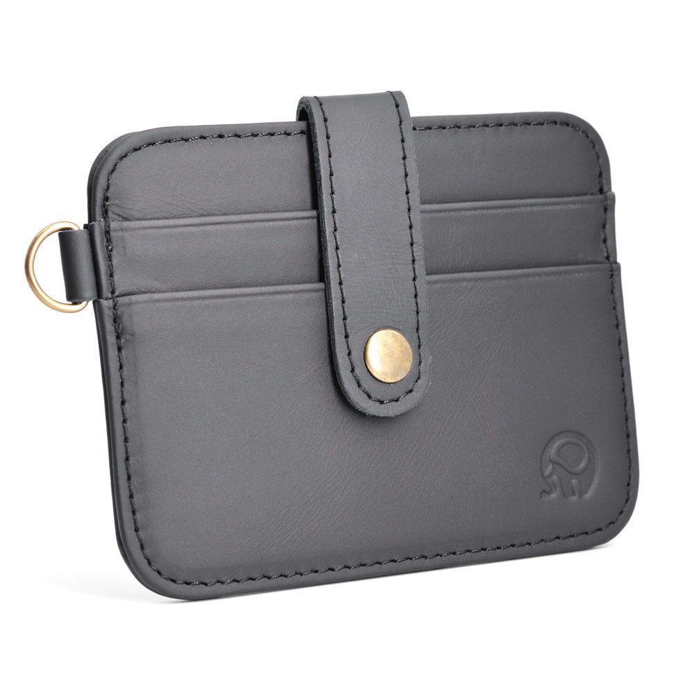 Short Leather Driving Id Card With Pocket Wallet