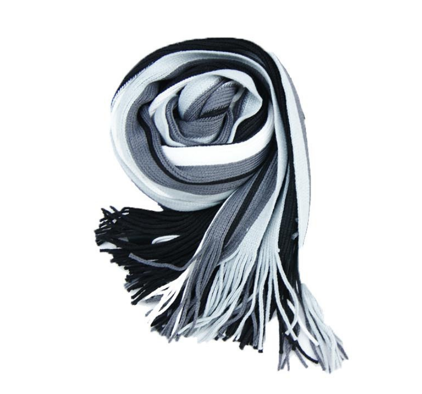 Knitted Warmth And Color Matching Striped Men&#39;s Scarf