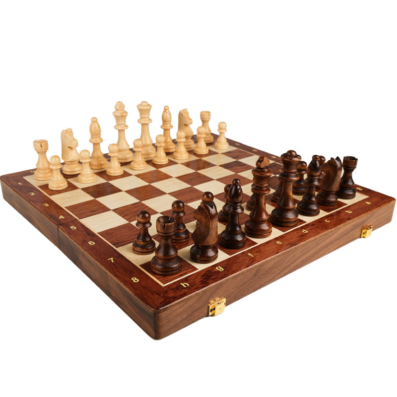 Chess Solid Wood High-end Suit Large Children&#39;s Wooden International Chess