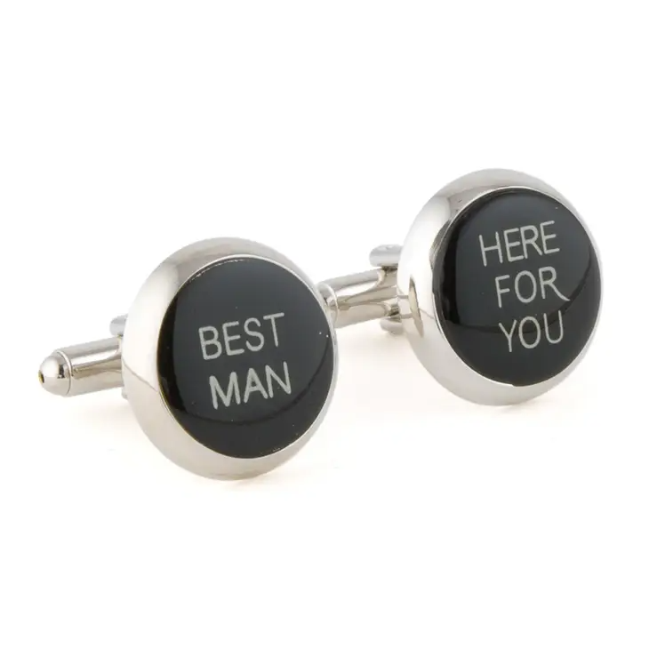 Wedding Novelty Cufflinks - One Pair Printed Set