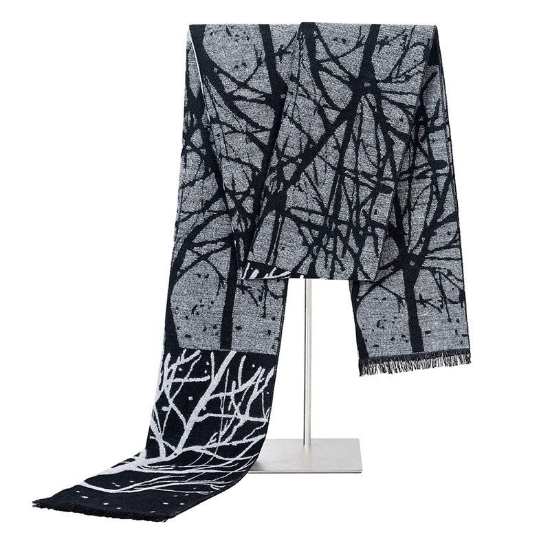 Men&#39;s Fashion Simple Brushed Warm Scarf