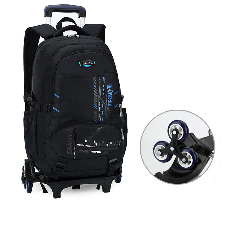Lightweight Three Wheeled Children&#39;s Trolley School Bag