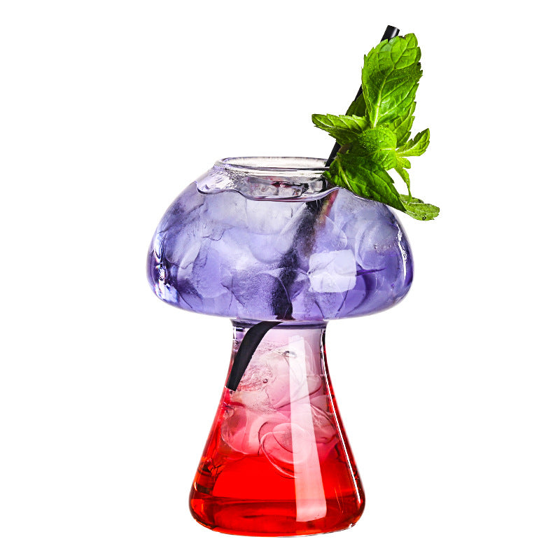 New Net Red Mushroom Cup Cocktail Glass Creative Molecular Gourmet Wine