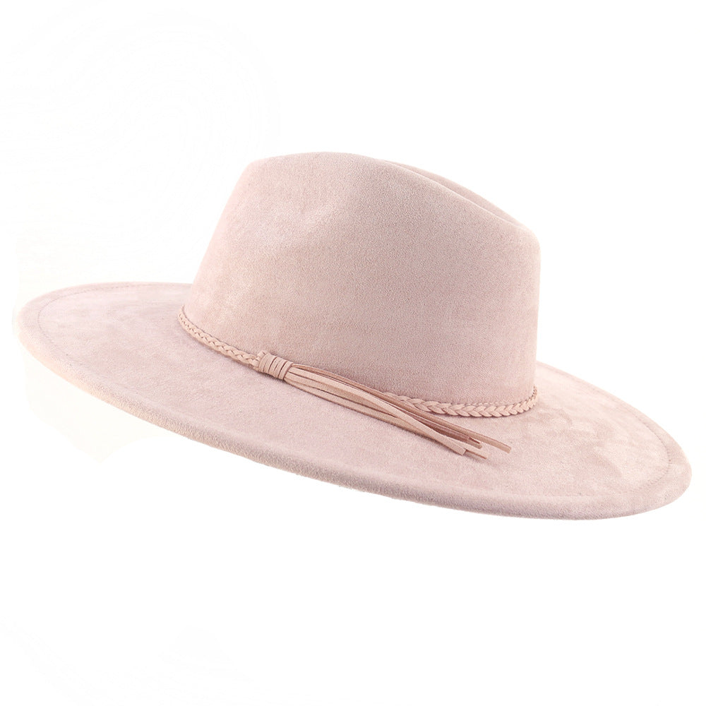 Men&#39;s Lady Couple Broad-brimmed Hat Flat Edge Gentlemen&#39;s Hat