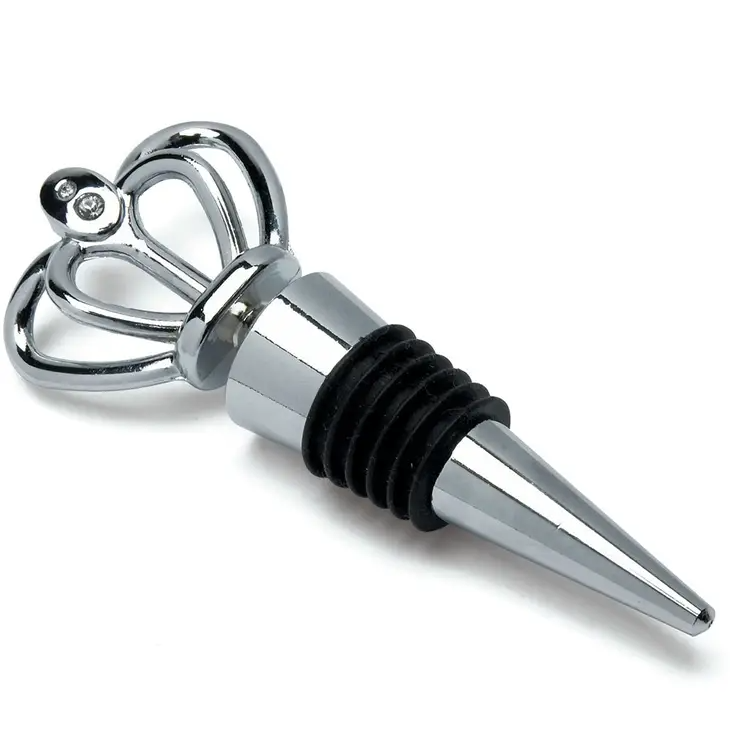 Queen Crown with Crystals Wine Stopper
