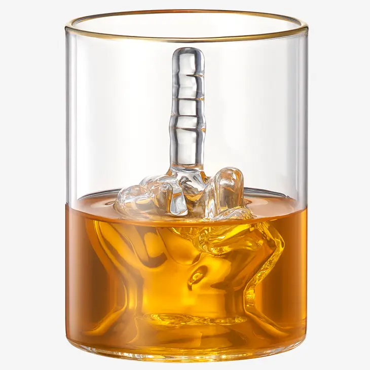 Middle Finger Gifts Whiskey Glass | Single | 3.4 oz