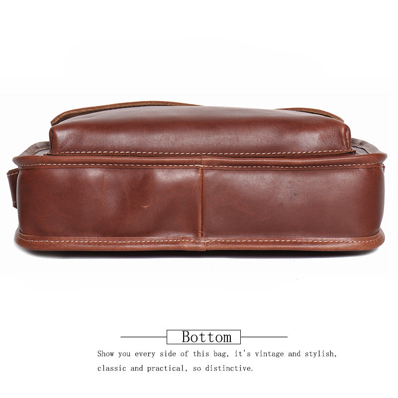 Men&#39;s Real-leather Bag Cowhide Casual Simple Shoulder