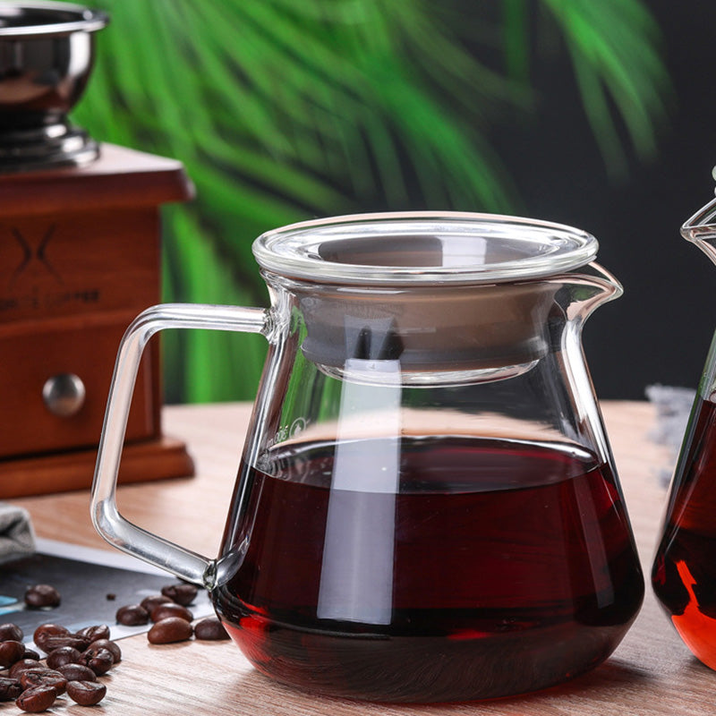 High Borosilicate Heat-Resistant Glass Sub-Pot, Hand Coffee Pot