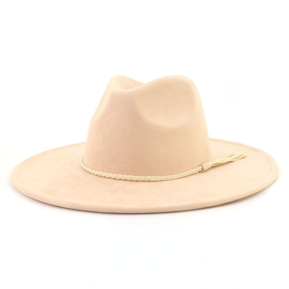 Men&#39;s Lady Couple Broad-brimmed Hat Flat Edge Gentlemen&#39;s Hat