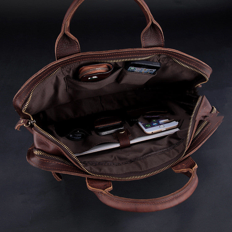 Fashion Genuine Leather Men&#39;s Briefcase