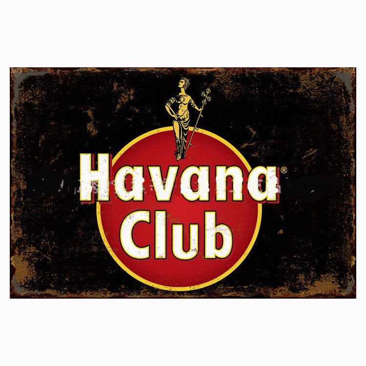 Retro Tin Painting Cocktail Bar Restaurant Shop Home Decoration