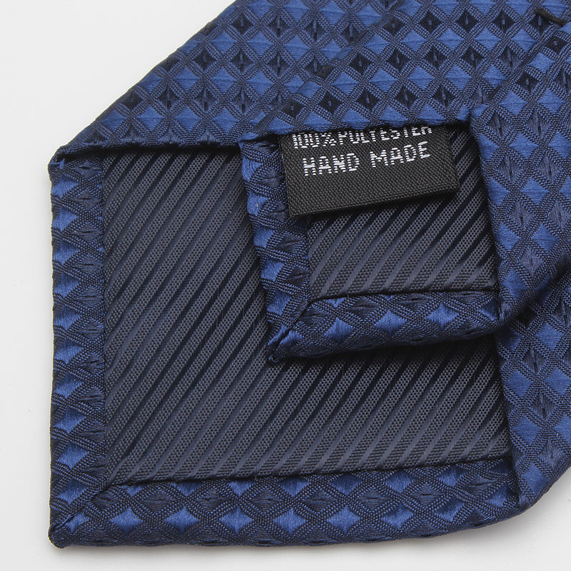 Navy Blue Tie Men&#39;s Business Dress 7cm Casual Gradient Plaid