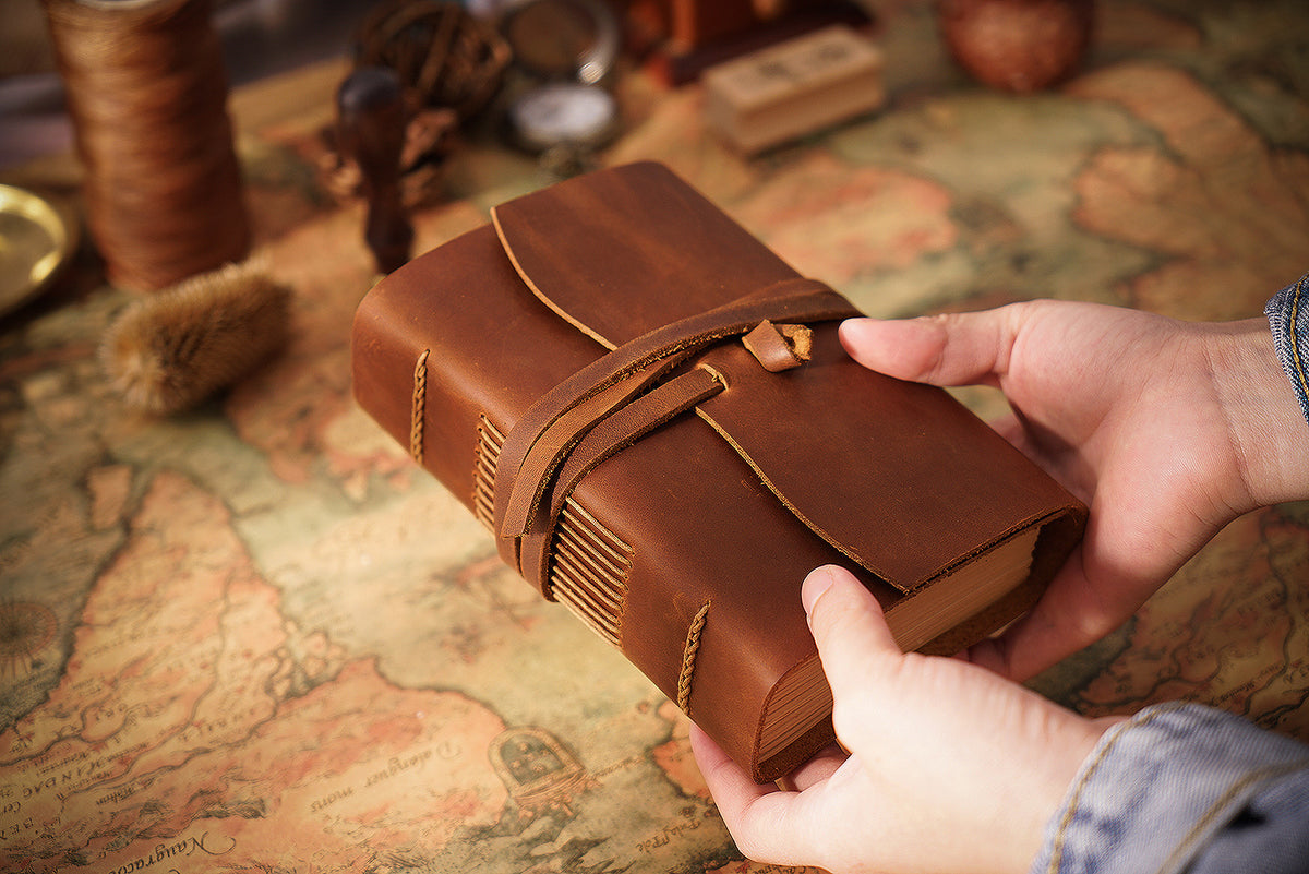 Real Cowhide Notebook Thickened Hand Account Kraft Paper Notepad