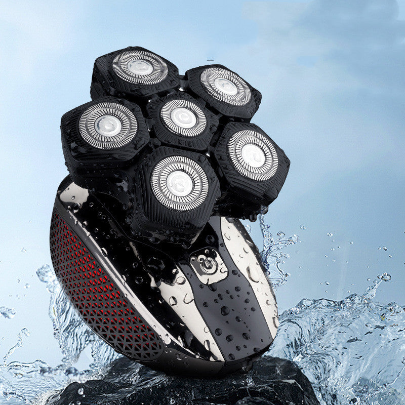 Six-blade Electric Shaver Magnetic Suction