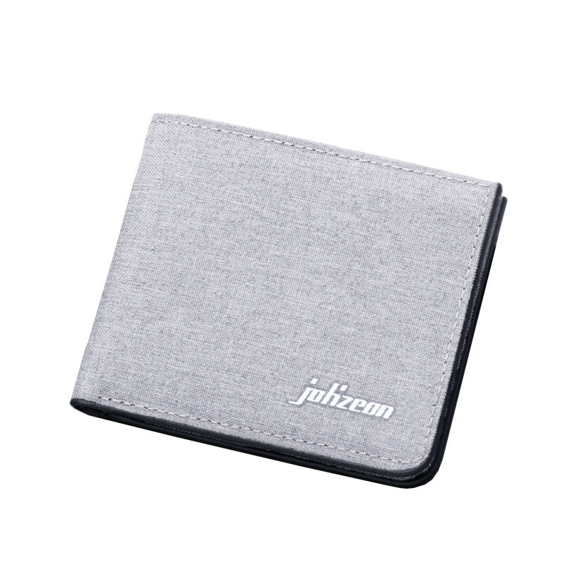 Men&#39;s Short Canvas Multi Clip Horizontal Denim Leather Clip