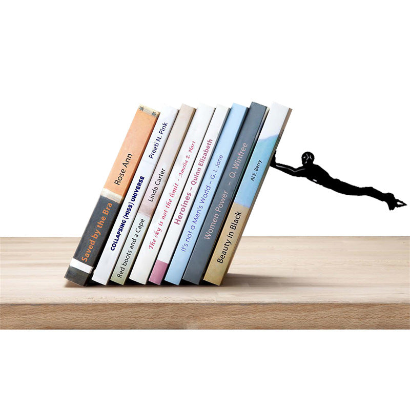 Creative Metal Bookstand Bookend Students Read Desktop
