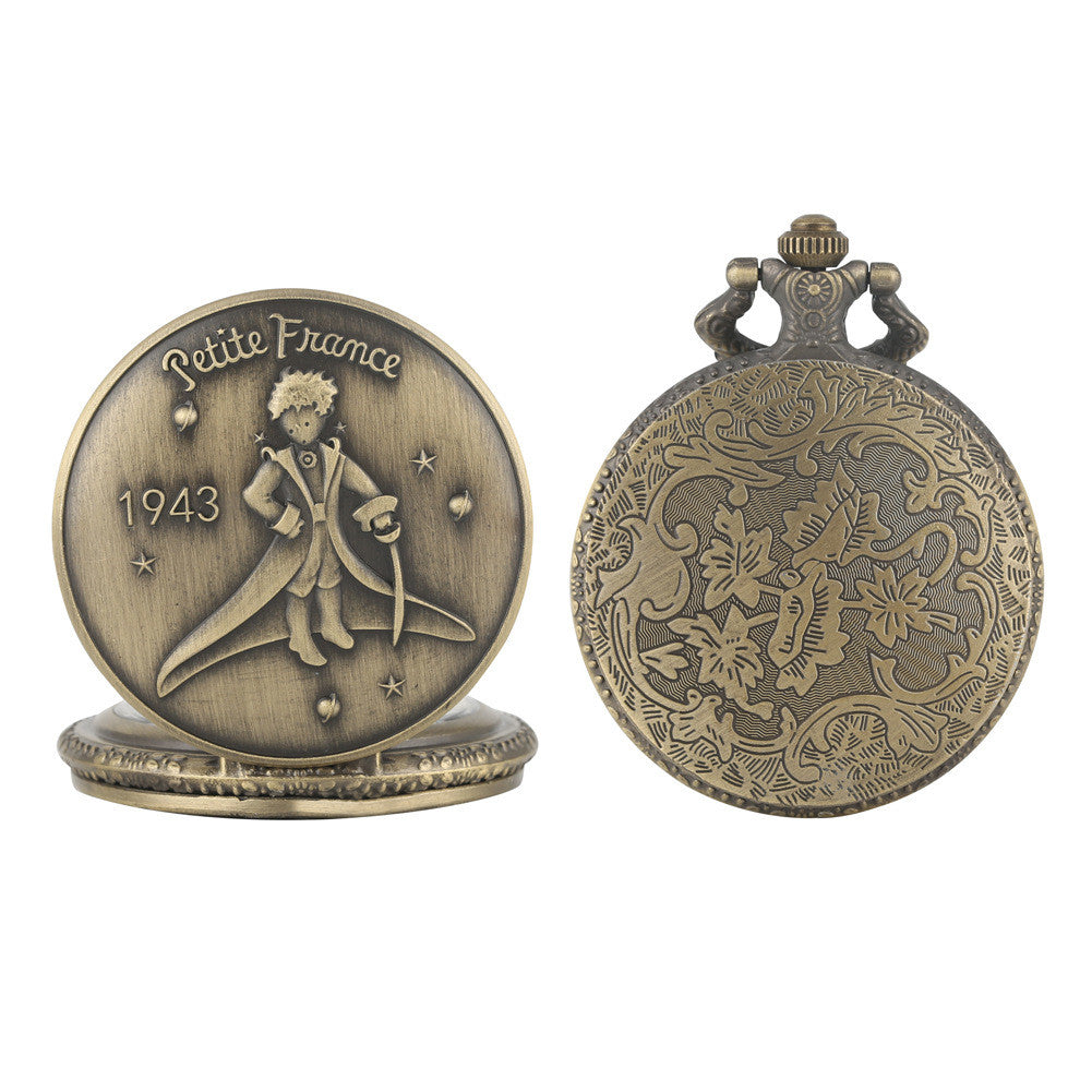 Retro Fashion Trends Little Prince Theme Quartz Pocket Watch