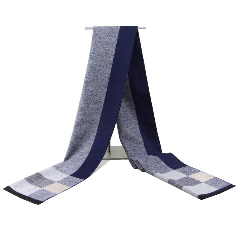 Men&#39;s Fashion Casual Knitted Jacquard Warm Scarf