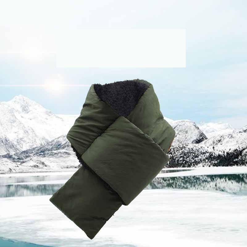 Plus Velvet Solid Color Warm And Windproof Down Scarf