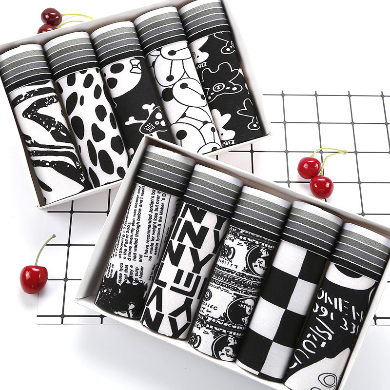 Men&#39;s Underwear Milk Silk Boxers Personality Trend